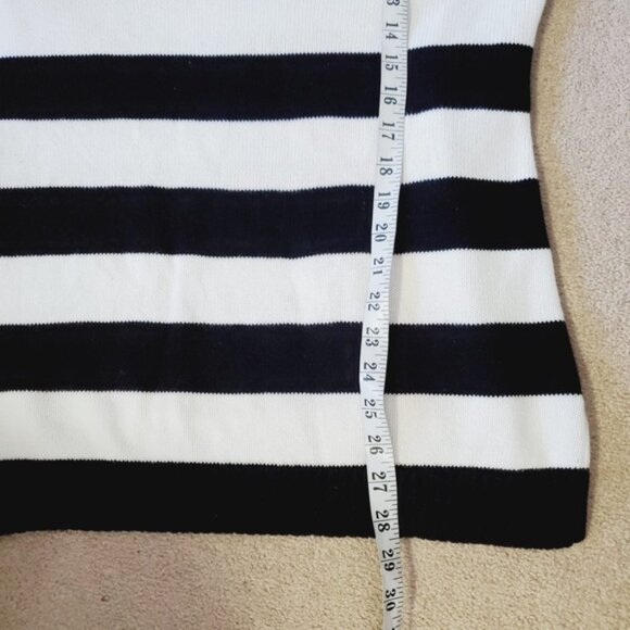 Striped Black and White Women's Sweater - Picture 5 of 8
